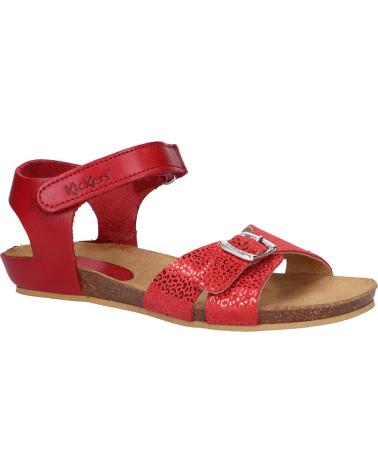 Woman and girl Sandals KICKERS 784640-30 BOBBUN 4 ROUGE