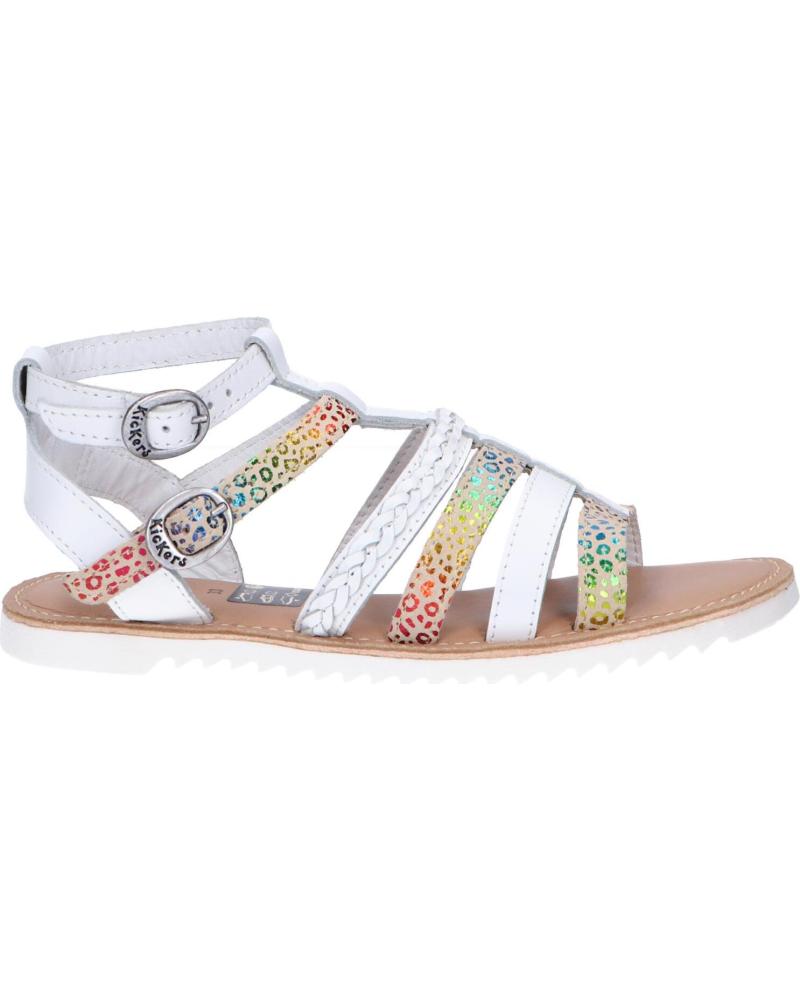 Sandalen für Damen und Mädchen KICKERS 784711-30 SHASTYL 33 BLANC MULTICOLOR LEOPARD