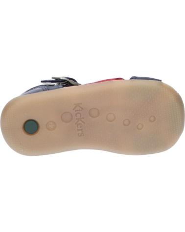 boy Sandals KICKERS 784320-10 BOGOZ 101 MARINE ROUGE BLANC CASSE