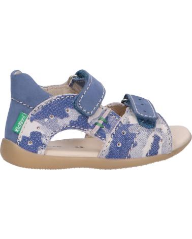 girl and boy Sandals KICKERS 785402-10 BOPING-2 51 BLEU CAMOUFLAGE
