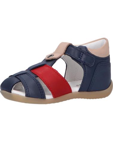 boy Sandals KICKERS 784320-10 BOGOZ 101 MARINE ROUGE BLANC CASSE
