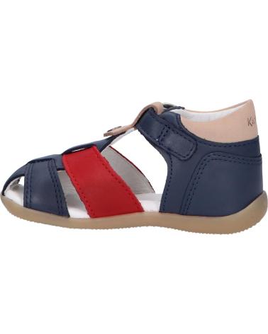 boy Sandals KICKERS 784320-10 BOGOZ 101 MARINE ROUGE BLANC CASSE