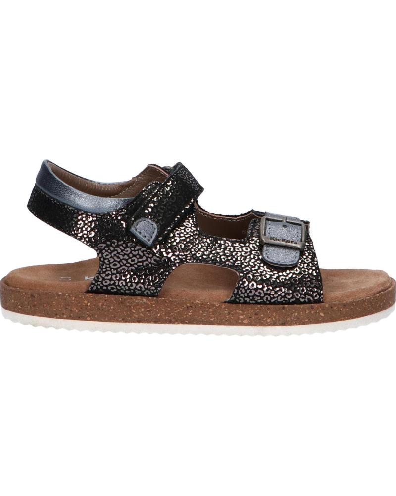 Sandálias de Mulher e Menina KICKERS 694913-30 FUNKYO 81 NOIR LEOPARD