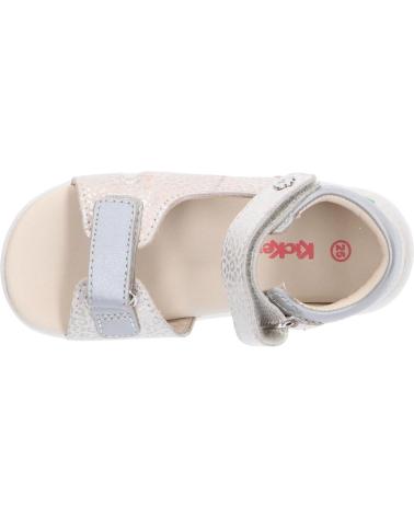 Sandalen für Mädchen und Junge KICKERS 696354-10 BINSIA-2 32 BLANC LEOPARD