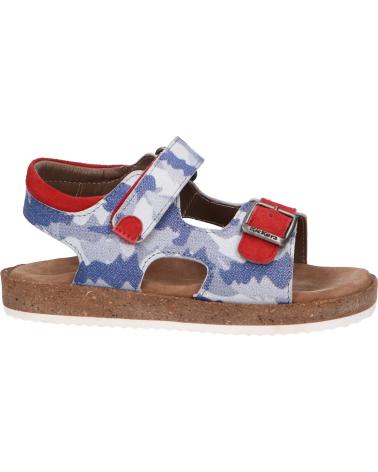 Sandalias de Niño KICKERS 694914-30 FUNKYO 51 BLEU CAMOUFLAGE ROUGE