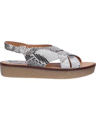 Woman Sandals KICKERS 775860-50 VICTORYNE 33 BLANC NOIR PYTHON