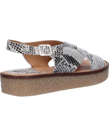 Woman Sandals KICKERS 775860-50 VICTORYNE 33 BLANC NOIR PYTHON