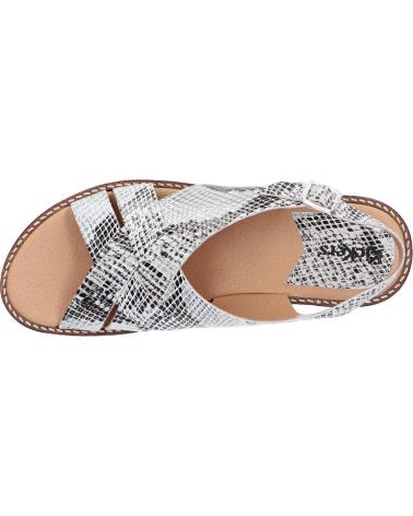 Woman Sandals KICKERS 775860-50 VICTORYNE 33 BLANC NOIR PYTHON