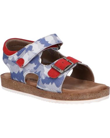 Sandalias de Niño KICKERS 694914-30 FUNKYO 51 BLEU CAMOUFLAGE ROUGE
