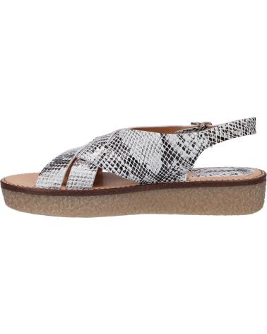 Woman Sandals KICKERS 775860-50 VICTORYNE 33 BLANC NOIR PYTHON