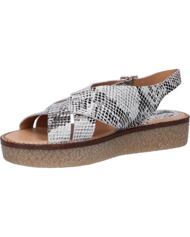 Woman Sandals KICKERS 775860-50 VICTORYNE 33 BLANC NOIR PYTHON