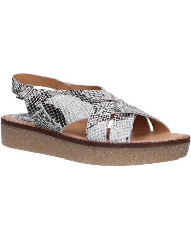 Woman Sandals KICKERS 775860-50 VICTORYNE 33 BLANC NOIR PYTHON