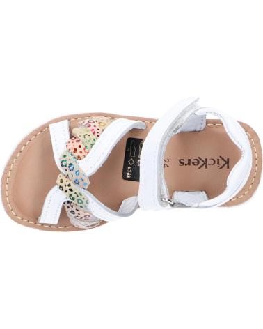 Sandalias de Mujer y Niña KICKERS 784702-30 SHARKKY 33 BLANC MULTICOLOR LEOPARD