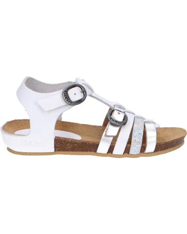 Sandálias de Mulher e Menina KICKERS 784650-30 BOBBAN 31 BLANC METALLISE
