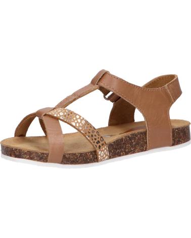 Sandalen für Mädchen KICKERS 784662-30 BODERY 116 CAMEL MARRON LEOPARD