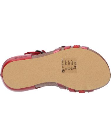 Woman and girl Sandals KICKERS 784650-30 BOBBAN 43 ROUGE METALLISE