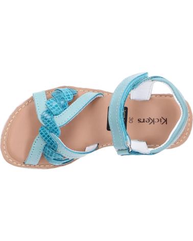 Sandalen für Damen und Mädchen KICKERS 784701-30 SHARKKY 221 TURQUOISE REPTILE