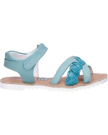 Sandalen für Damen und Mädchen KICKERS 784701-30 SHARKKY 221 TURQUOISE REPTILE