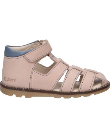 girl and boy Sandals KICKERS 784380-10 NONOSTA 123 GRIS BLEU