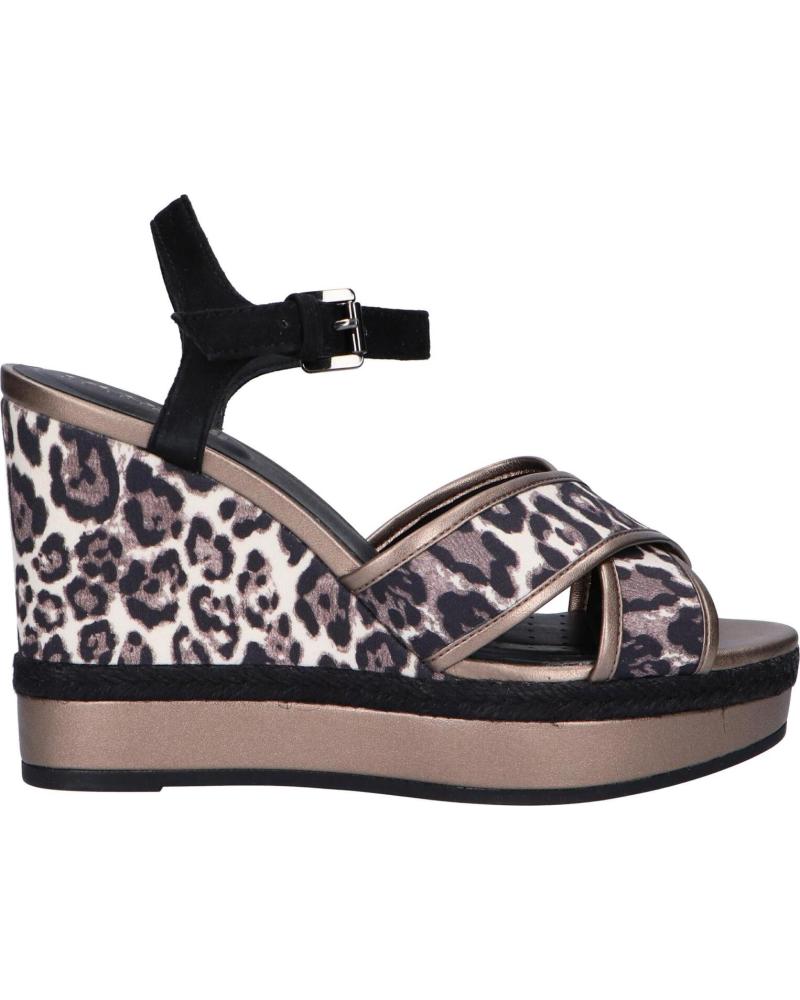 Sandalen für Damen GEOX D92CFE 0AW21 D YULIMAR C6458 CHESTNUT-BLACK