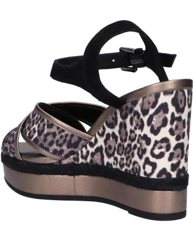 Sandalen für Damen GEOX D92CFE 0AW21 D YULIMAR C6458 CHESTNUT-BLACK