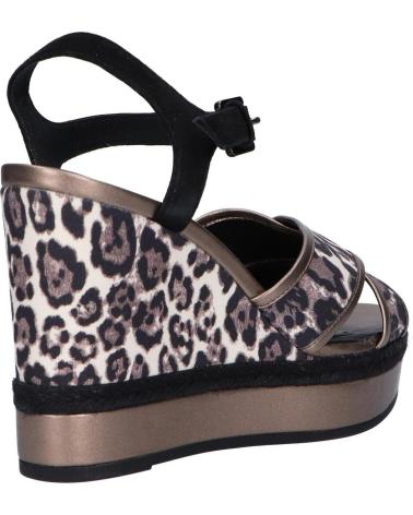 Sandalen für Damen GEOX D92CFE 0AW21 D YULIMAR C6458 CHESTNUT-BLACK