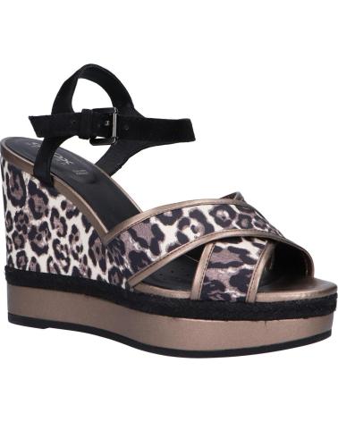 Sandalen für Damen GEOX D92CFE 0AW21 D YULIMAR C6458 CHESTNUT-BLACK