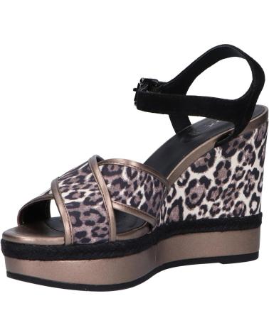 Sandalen für Damen GEOX D92CFE 0AW21 D YULIMAR C6458 CHESTNUT-BLACK