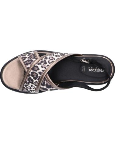 Sandalias de Mujer GEOX D92DPD 0AW21 D WIMBLEY C6458 CHESTNUT-BLACK