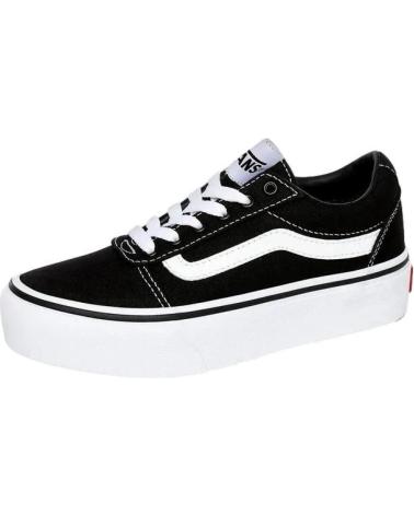 girl boots VANS OFF THE WALL ZAPATILLAS VANS MY WARD PLATFORM NEGRO BLANCO VN0A4UUV1871M NEGRO