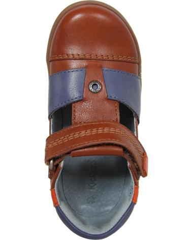 Sapatos de Menino KICKERS 413540-11 TROPICALI CAMEL ORANGE