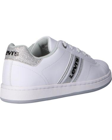 Sapatilhas de Menina e Menino LEVIS VADS0041S BRANDON LACE 0081 WHITE-SILVER