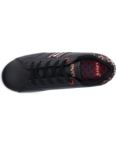 Sapatilhas de Menina e Menino LEVIS VADS0041S BRANDON LACE 2442 BLACK ANIMAL PRINT