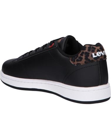 Sapatilhas de Menina e Menino LEVIS VADS0041S BRANDON LACE 2442 BLACK ANIMAL PRINT