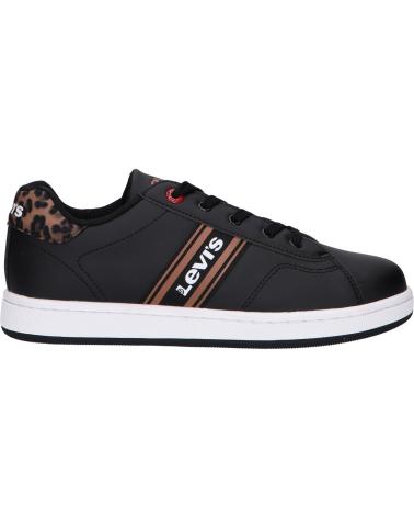 Sapatilhas de Menina e Menino LEVIS VADS0041S BRANDON LACE 2442 BLACK ANIMAL PRINT