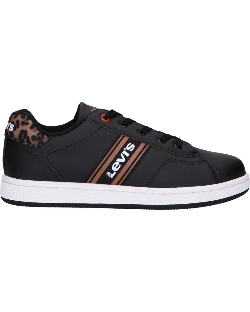 Sapatilhas de Menina e Menino LEVIS VADS0041S BRANDON LACE 2442 BLACK ANIMAL PRINT