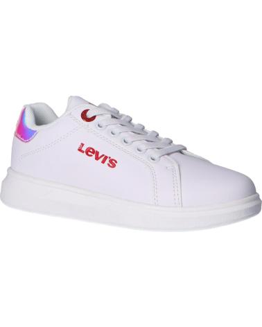 Sapatilhas de Menina e Menino LEVIS VELL0020S ELLIS 2924 WHITE MIRROR