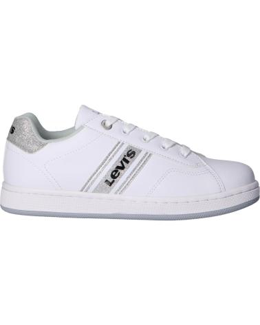 Sapatilhas de Menina e Menino LEVIS VADS0041S BRANDON LACE 0081 WHITE-SILVER