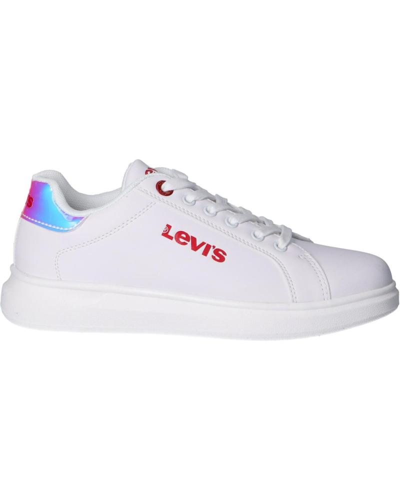 Sapatilhas de Menina e Menino LEVIS VELL0021S ELLIS 2924 WHITE MIRROR