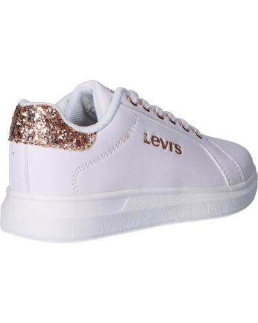Sapatilhas de Menina e Menino LEVIS VELL0020S ELLIS 2925 WHITE GOLD PINK