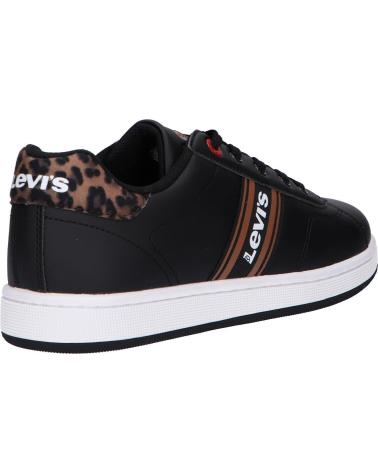 Sapatilhas de Menina e Menino LEVIS VADS0041S BRANDON LACE 2442 BLACK ANIMAL PRINT