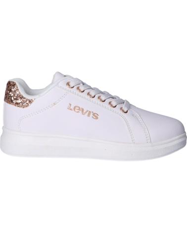 Sapatilhas de Menina e Menino LEVIS VELL0020S ELLIS 2925 WHITE GOLD PINK
