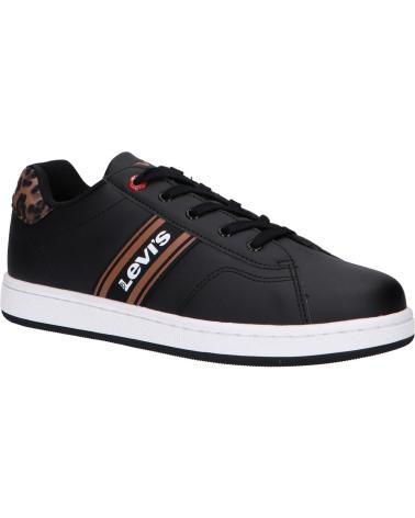 Sapatilhas de Menina e Menino LEVIS VADS0041S BRANDON LACE 2442 BLACK ANIMAL PRINT