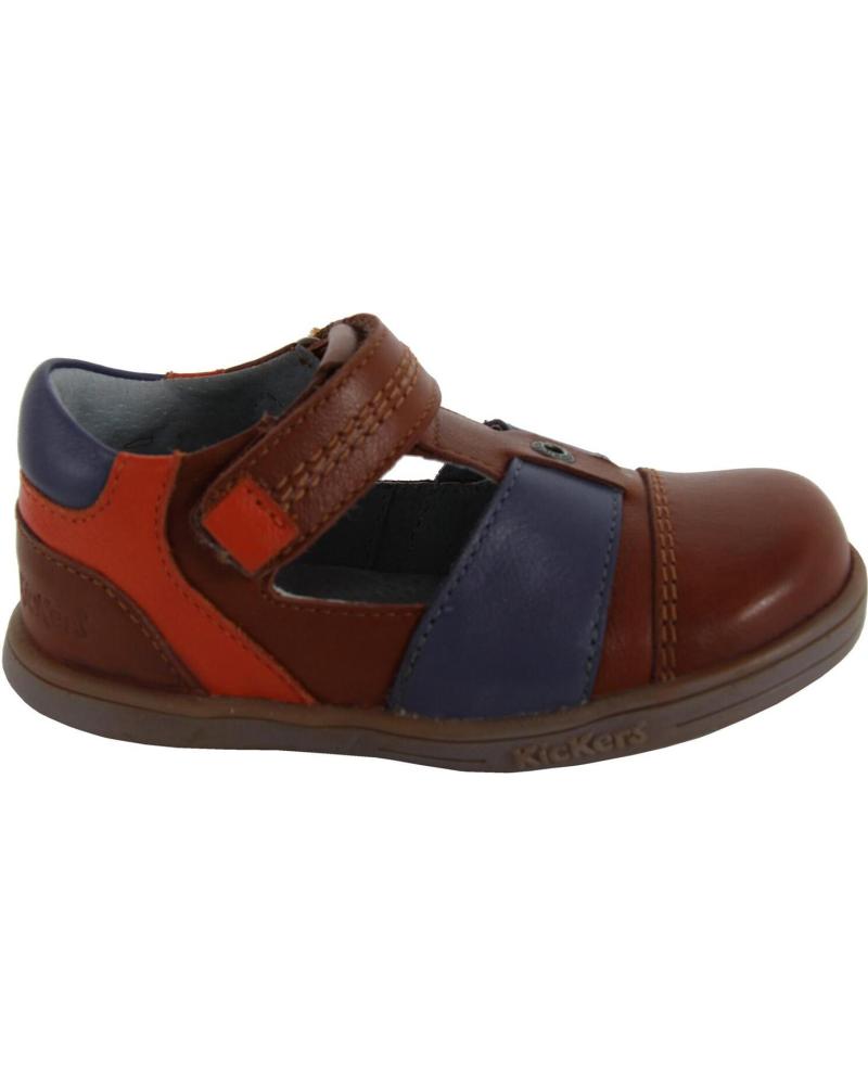 Sapatos de Menino KICKERS 413540-11 TROPICALI CAMEL ORANGE