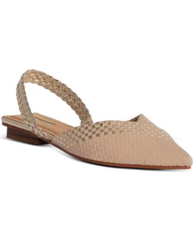 Sandalias de Mujer CORINA ZAPATO MUJER RAFIA BAJO CAMEL-PLATINO M3357 BRANDY
