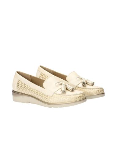 Sapatos de Mulher PITILLOS ZAPATOS MUJER MOCASIN -CREMA 5051 ORO