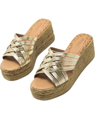 Zapatos de cuña de Mujer MTNG SANDALIAS MUSTANG  51929 ORO