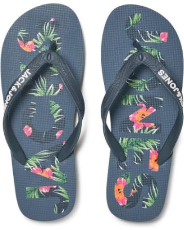 Chanclas de Hombre JACK AND JONES CHANCLA JACK JONES JFWLOGO PALM PRINT FLIP FLOP 12230642 MAR VARIOS COLORES AZUL
