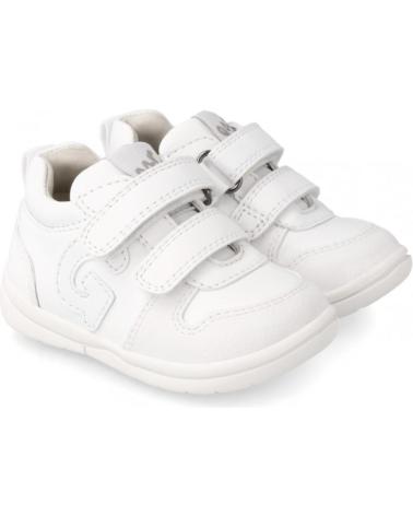 Deportivas de Niña y Niño GARVALIN DEPORTIVOS EN PIEL BLANCO