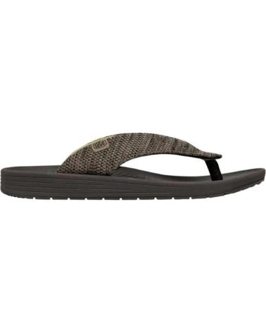 Chanclas de Hombre HEY DUDE MILO MARRON